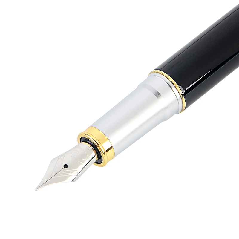 Ручка перьевая Jinhao черная/Золотая со средним наконечником 9009|Перьевые ручки| |