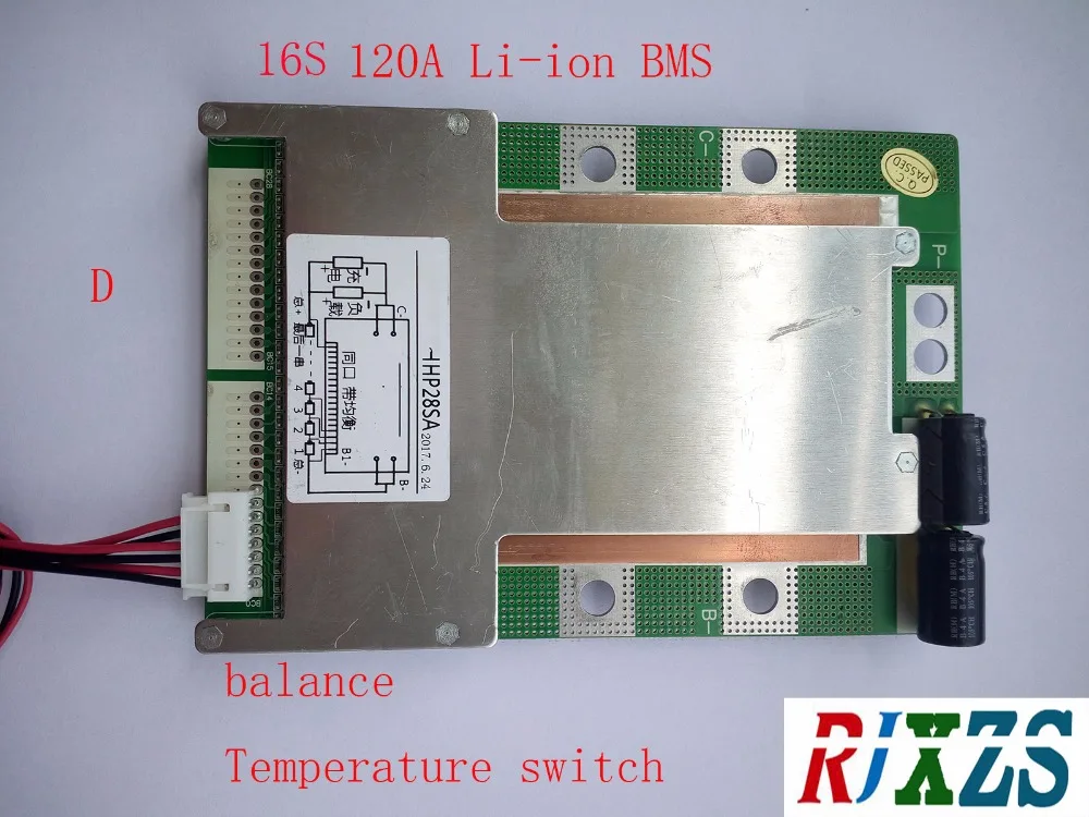 16 S 120A версия D литиево-полимерный lipo BMS/PCM/PCB плата защиты батареи для 16 пакетов 18650 литий-ионная батарея сотового w/баланс