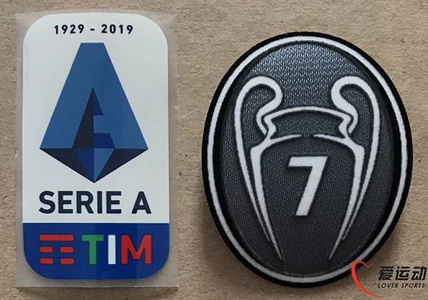 Нашивка Милан набор 1920 Lega Calcio серия футбольная нашивка+ серый 7 раз победители трофей патч 7-й Кубок чемпиона