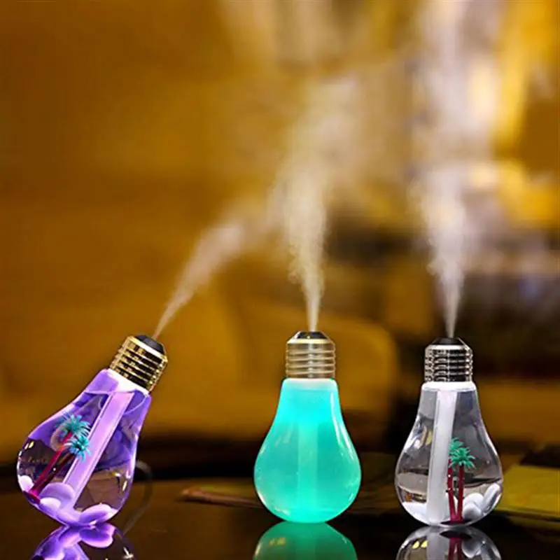 USB заряженных ультразвуковой увлажнитель 7 цветов Изменение светодиодный лампы