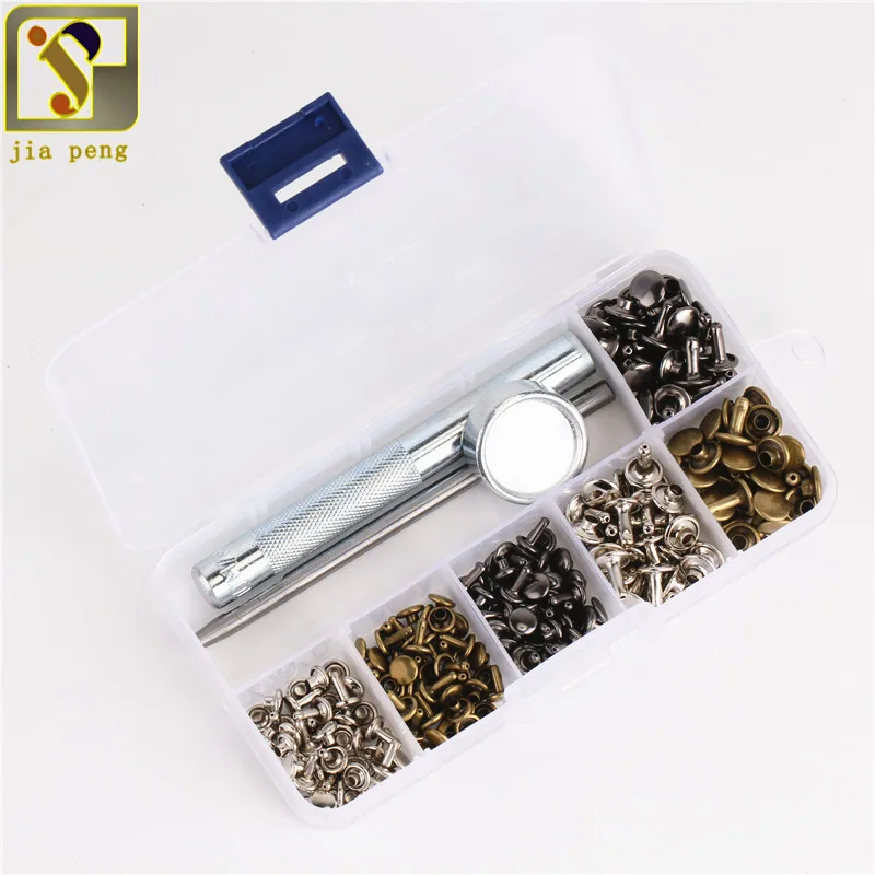 120 компл./упак. кожа ремонт Декор заклепки металла трубчатый металл один с