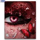 Алмазная 5d картина сделай сам, загадочная бабочка, глаза, алмазная вышивка, вышивка крестиком, полная квадратная картина
