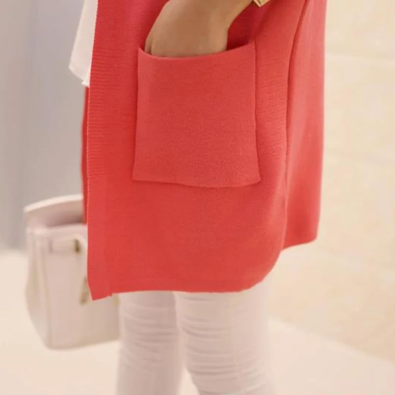 

2019Spring Autumn Women Sweater Cardigan Coat New Solid Long Sleeve Knitted Sweater Open Stitch Jacket Casual Female Tops AA899