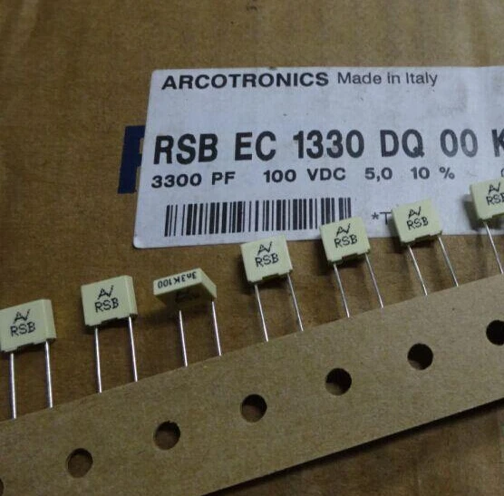 Бесплатная доставка. Италия импортирует RSB пленочные конденсаторы 0.0033 мкФ 3n3 332
