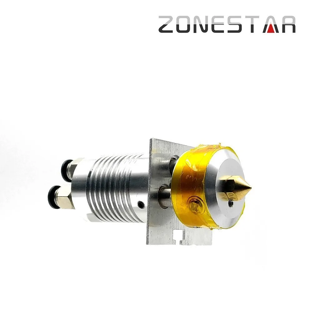 ZONESTAR 3-в-1 смешанный Hotend насадка 0,4 мм 3D-принтеры Запчасти экструдер для гранулирования кормов на входе Диаметр 1,75 нити