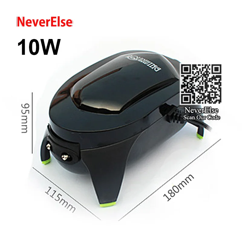 10W Double Outlet Воздушный насос 8 Вт/10 Вт для аквариума аквариум регулируемый поток воздуха на выходе с воздушным шлангом пузырьковый камень увеличение воздуха/кислородный компрессор - Цвет: 10W Double Outlet