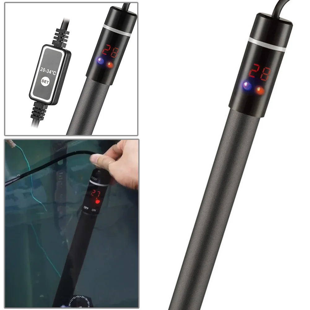 Automatic Submersible Temperature Control LCD Display Water Digital For Saltwater Adjustment Aquarium Heater Fish Tank Rod | Дом и сад