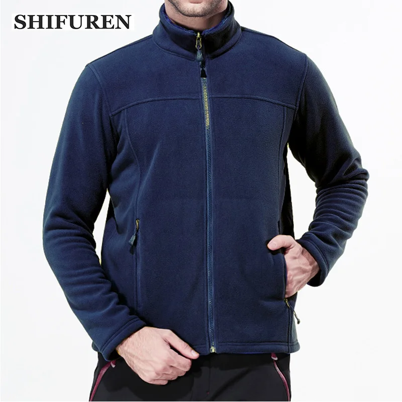 Зимняя Теплая мужская флисовая походная куртка SHIFUREN с длинным рукавом