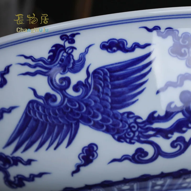Керамическая миска Changwuju в цзиндэчжэне для снэков большой размер ручная работа
