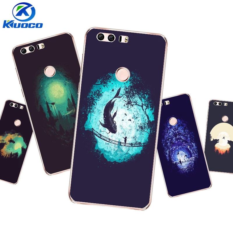 DIY для Huawei Honor 8 чехол телефона P9 P10 Lite/G9 оболочка 5 2 дюйма 7/7i мягкий TPU Темный мир