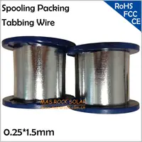 0.25*1.5mm Tab Wire for Solar Cell, Spooling Packing, 1.5mm Tab Wire Solar Panel, Wholesale PV Ribbon for Solar Module, CE FCC