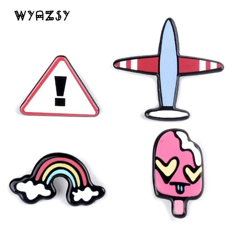 Женская акриловая брошь Самолет Радуга Hello кактус | Украшения и аксессуары