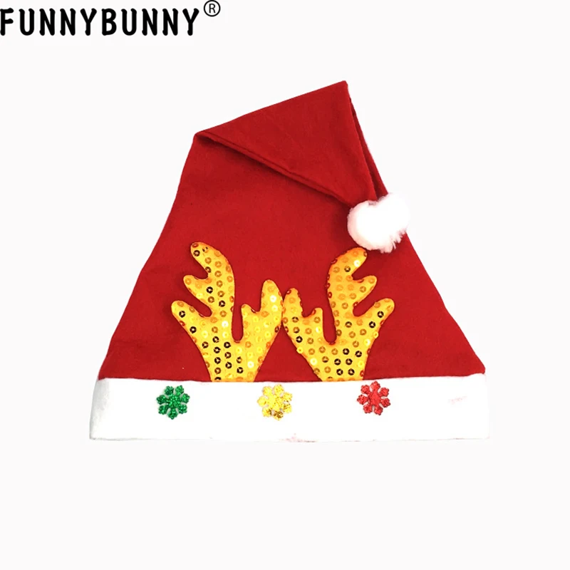 FUNNYBUNNY Рождественская шапка Санта-Клауса с оленями подарок на вечеринку для