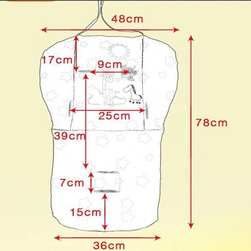 Мультяшная Подушечка Для сиденья детской коляски тележка коляска mattresse