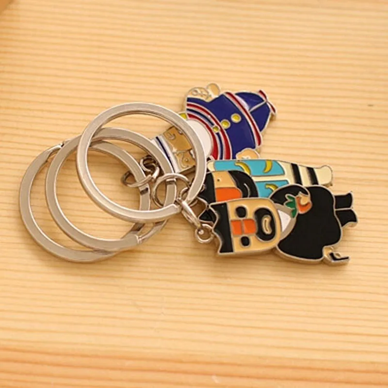 2 шт. новинка бесплатная доставка модное металлическое кольцо для ключей с