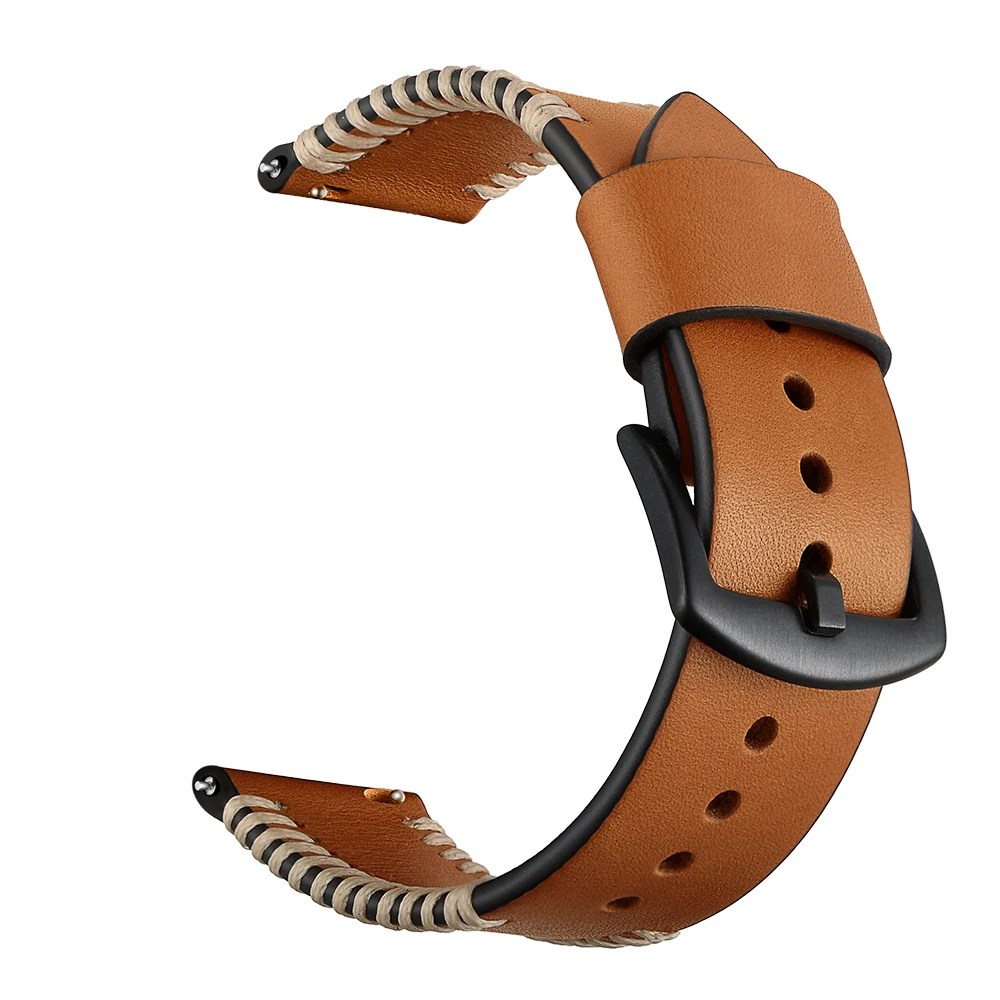 Коричневый ремешок ручной работы из натуральной кожи для samsung Galaxy Watch Active Мужской
