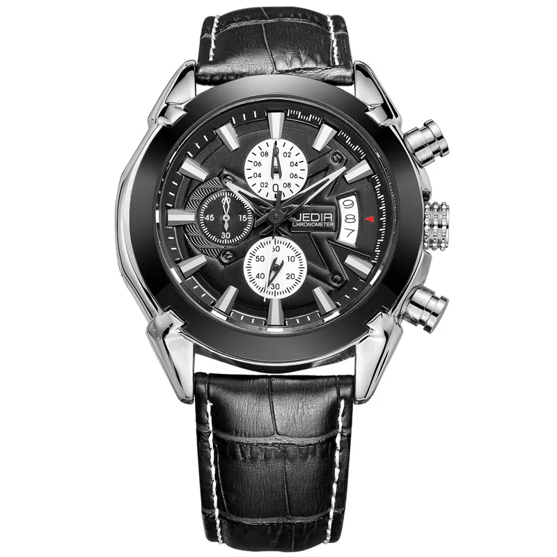 Фото Fashionable Luxury Mens Watches Japan Movt 3 Real Dials Leather Quartz Watch Male Wrist Original Top Brand JEDIR Clocks Наручные часы Fashionable Luxury Mens Watches Japan Movt 3 Real Dials Leather Quartz Watch Male Wrist Original Top Brand JEDIR Clocks Наручные часы