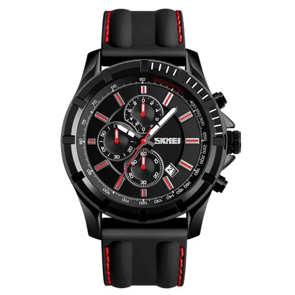 Black Red Skmei модные часы для мужчин водонепроницаемый секундомер часы для занятий спортом на открытом воздухе Лучшие эксклюзивные армейские кварцевые часы мужские часы 1352 - Цвет: Black Red