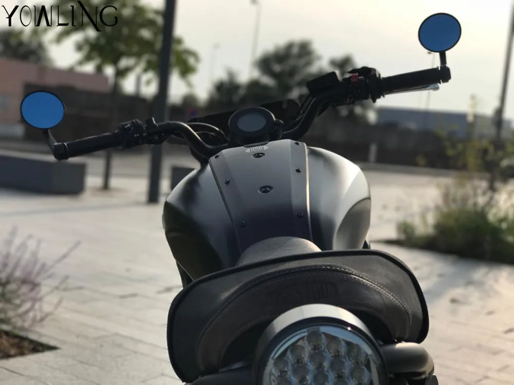 Универсальные мотоциклетные боковые зеркала заднего вида черные алюминиевые