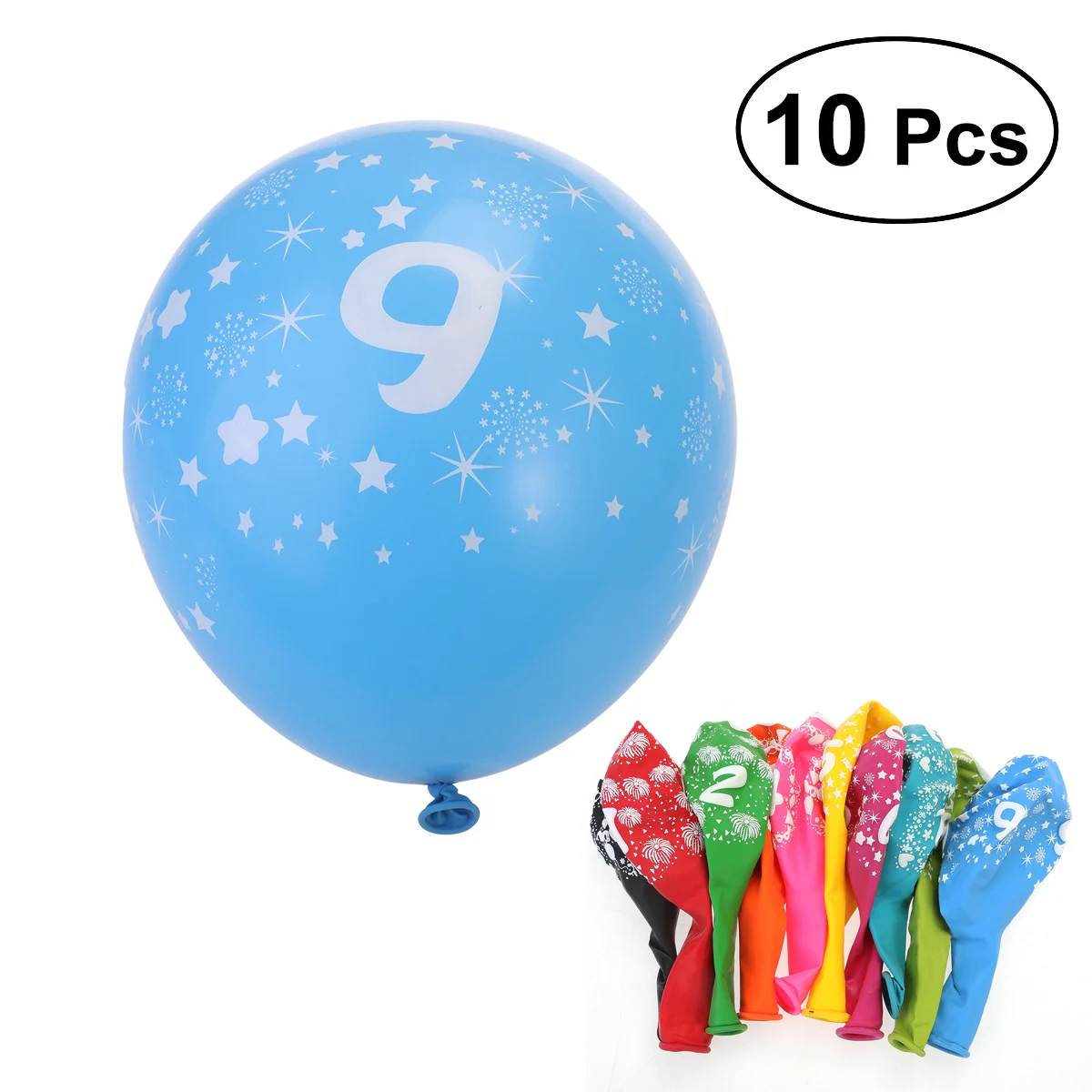 as pic NICEXMAS, 10 шт., с днем рождения, 0-9, латексные шары, надувные воздушные шары, для дня рождения, свадьбы, вечеринки, украшения, гелиевые шары - Цвет: as pic