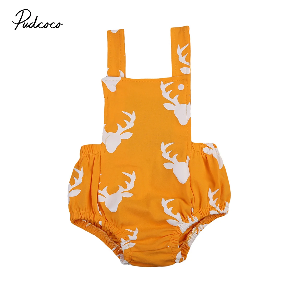 2017 г. новый детский комбинезон с рисунком оленя для маленьких мальчиков и девочек