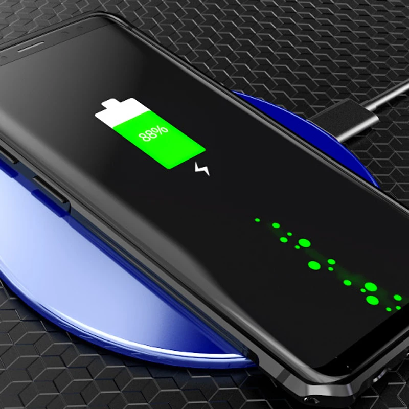 Чехол Note 9 ударопрочный жесткий Гибридный чехол из закаленного стекла для Samsung