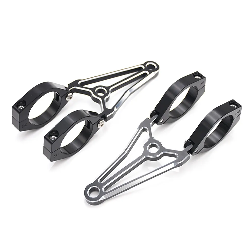 

1 Pair 39mm 41mm Black CNC Motorcycle Headlight Mount Bracket Fork Turn Light Clamps For Harley Yamaha for Ducati