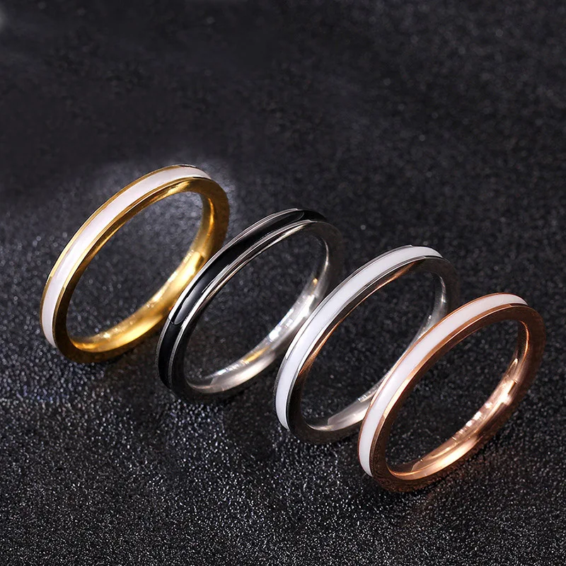 Классическое Брендовое ювелирное изделие 2 мм эмалированное керамическое кольцо