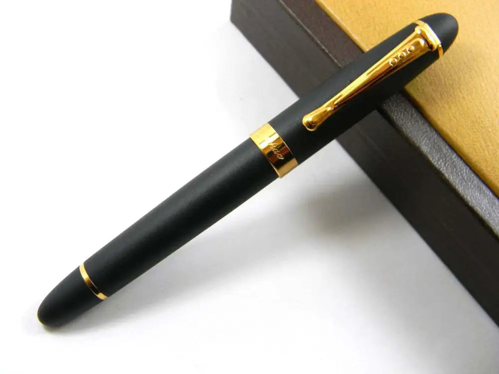 Matte Black Подарочный офис в круглом корпусе, погруженный в наконечник перьевой ручки, английская медная пластина ES каллиграфия JINHAO X450 ZB G перьевая ручка - Цвет: Matte Black