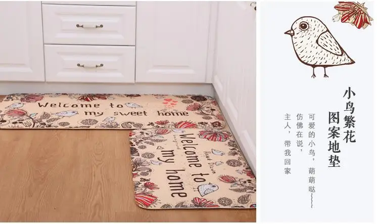 Коврик Добро пожаловать в мой милый дом милые птички новый коврик для кухни