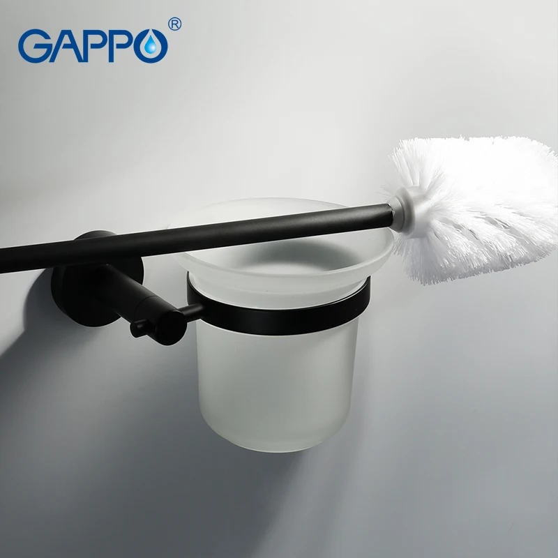 

Держатели для туалетных щеток GAPPO, черные вешалки для кистей в ванную комнату, настенные аксессуары для ванной комнаты, фурнитура