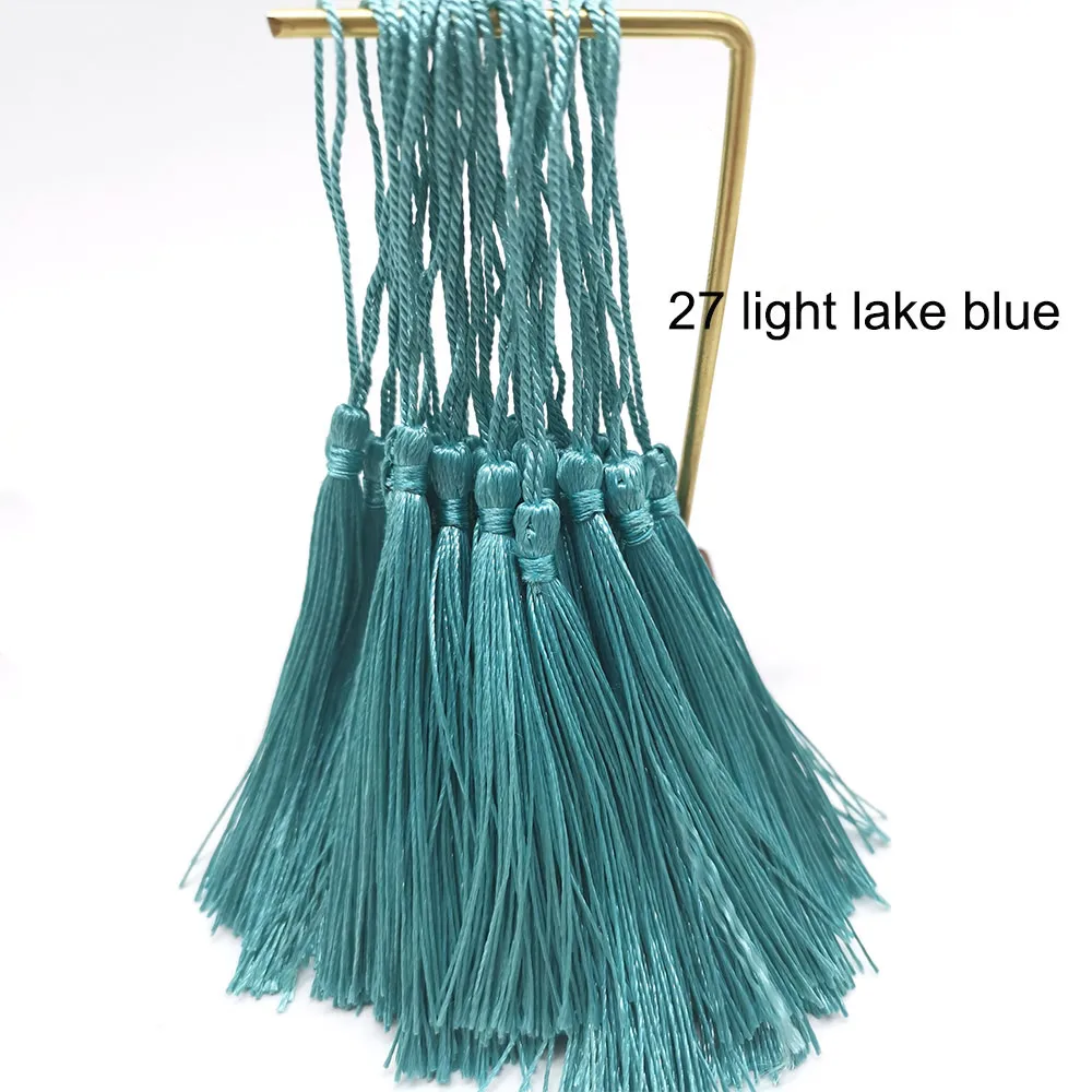27 light lake blue 32 шт., 32 цвета, 7 см, Висячие веревочки, шелковые кисточки, бахрома, шитье, Банг, кисточка для украшения ключей, кисточки для самостоятельного изготовления, Украшения, Аксессуары для штор - Цвет: 27 light lake blue