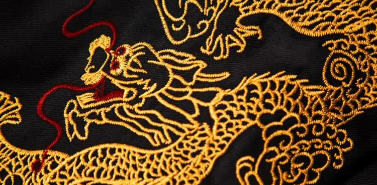 Мужской костюм танга с вышивкой дракона туника в китайском стиле