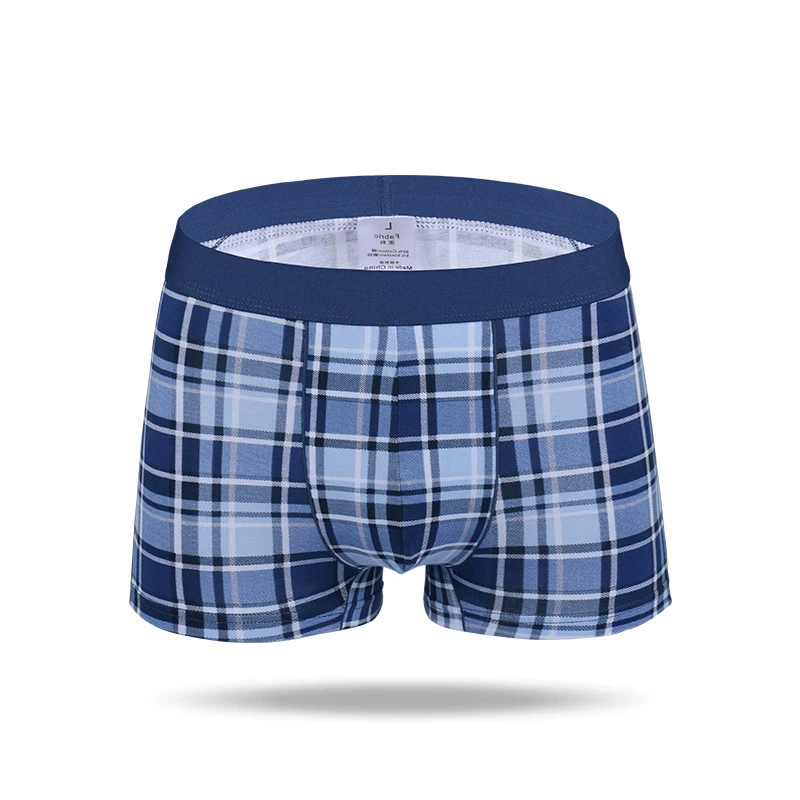 Горячее предложение новое клетчатое Мужское нижнее белье хлопок u образный пояс