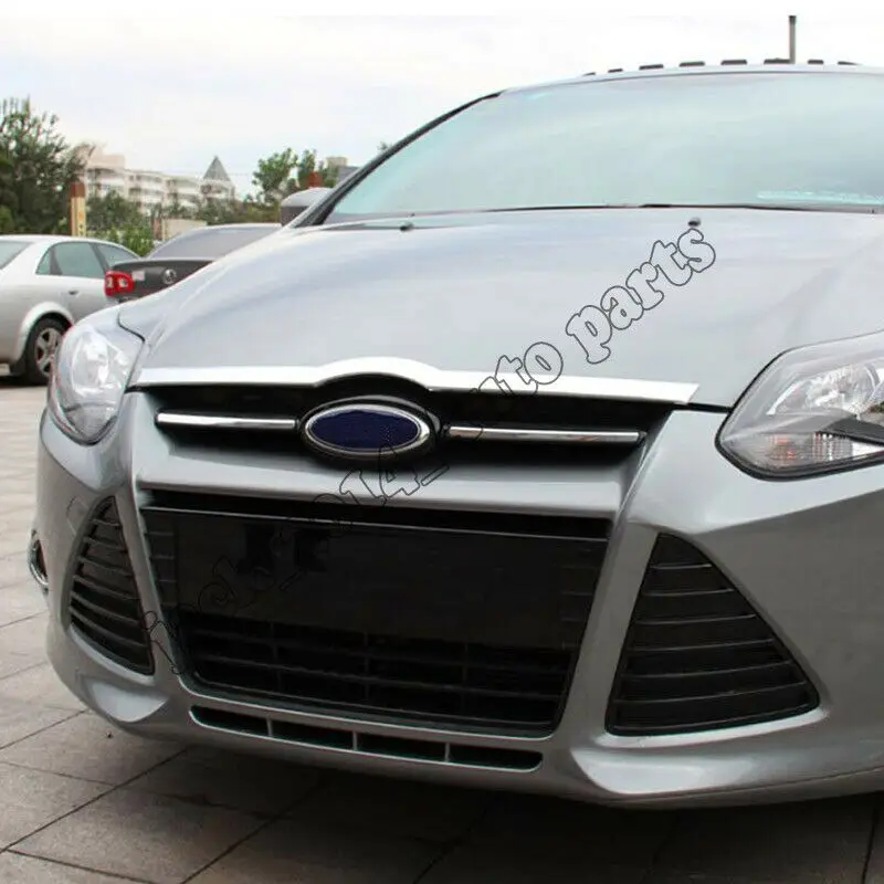 Накладки на переднюю крышку двигателя из нержавеющей стали для Ford Focus 2012 2013