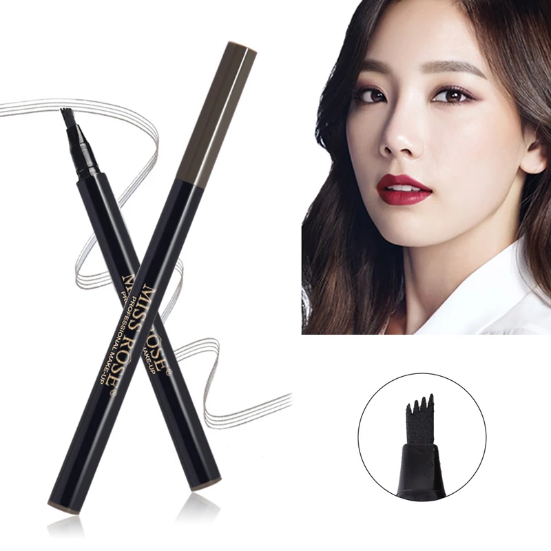 MISS ROSE микро гравированный карандаш для бровей натуральный водостойкий жидкий