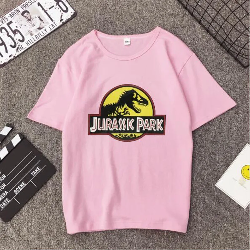 В европейском и американском стиле Стиль женская футболка JURASSK парка с принтом