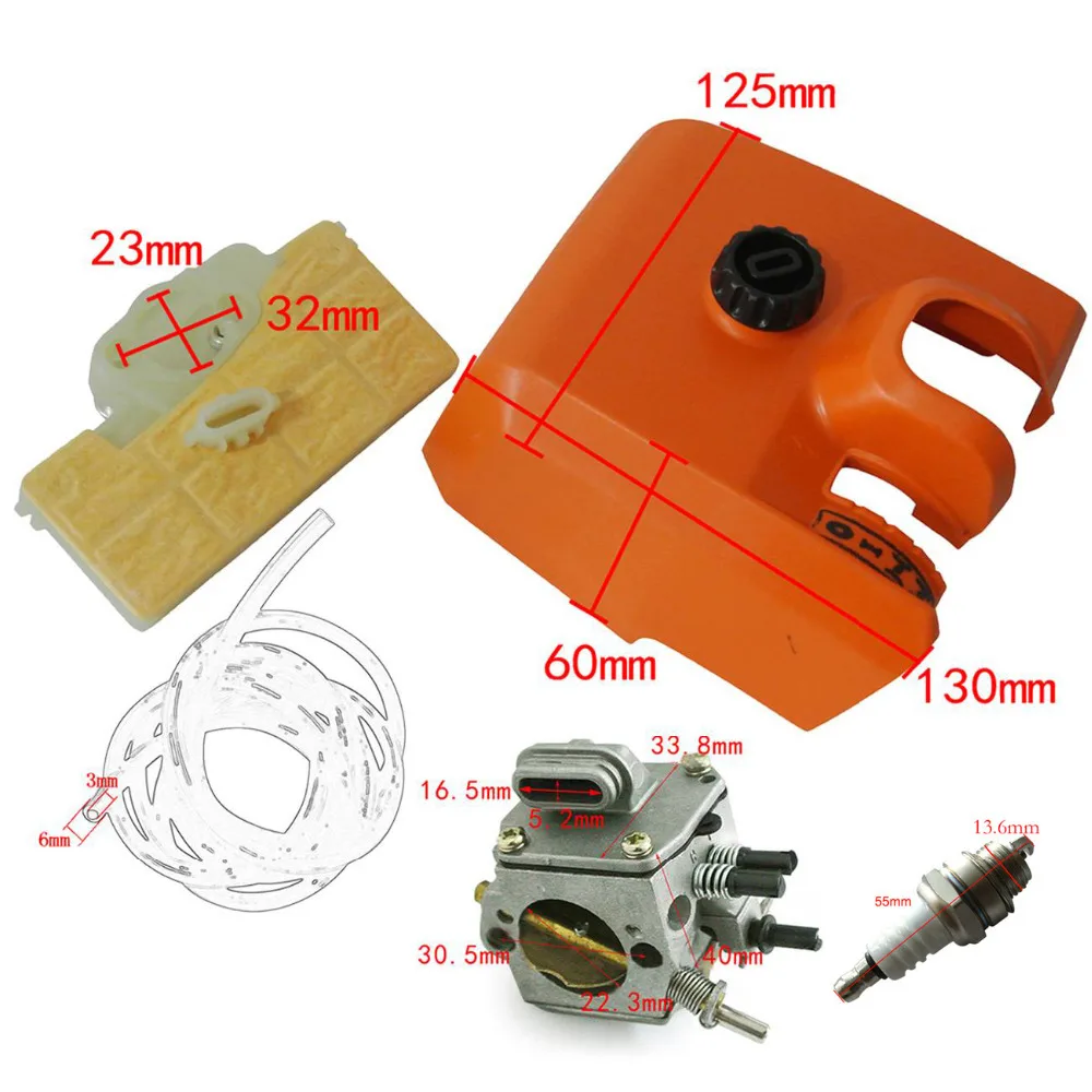Карбюратор для Stihl 029 039 MS290 MS310 MS390 с воздушным фильтром и топливным