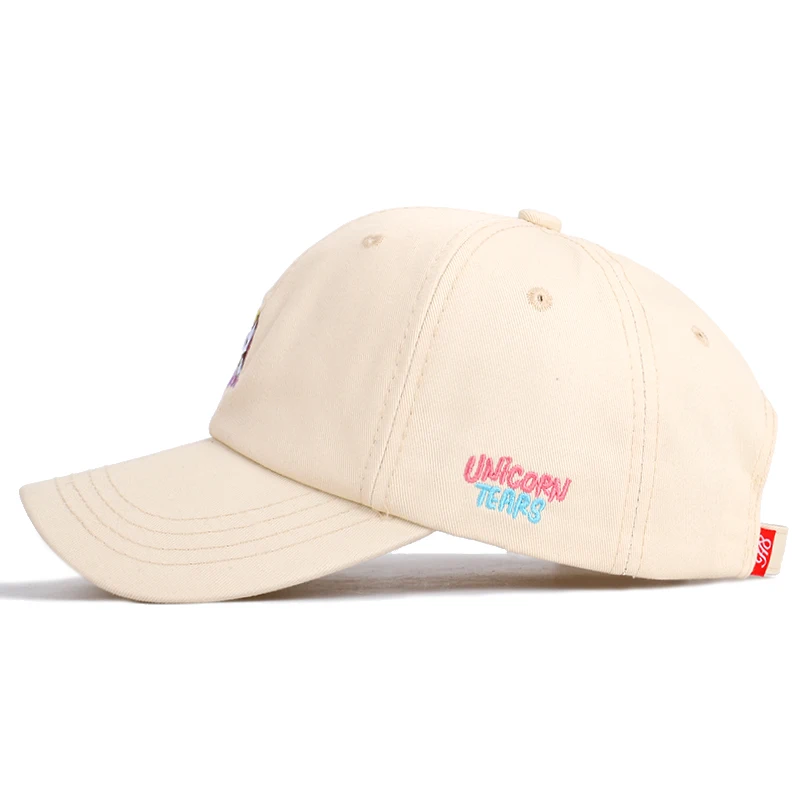 2019 Новая мода Радуга Единорог вышивка бейсбольная кепка Высокое качество