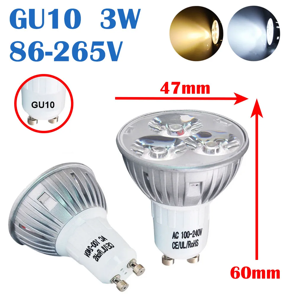 Супер яркий светодиод 3W 5W 7W MR16 GU10 Светодиодный точечный светильник 12V 86 265V лампа