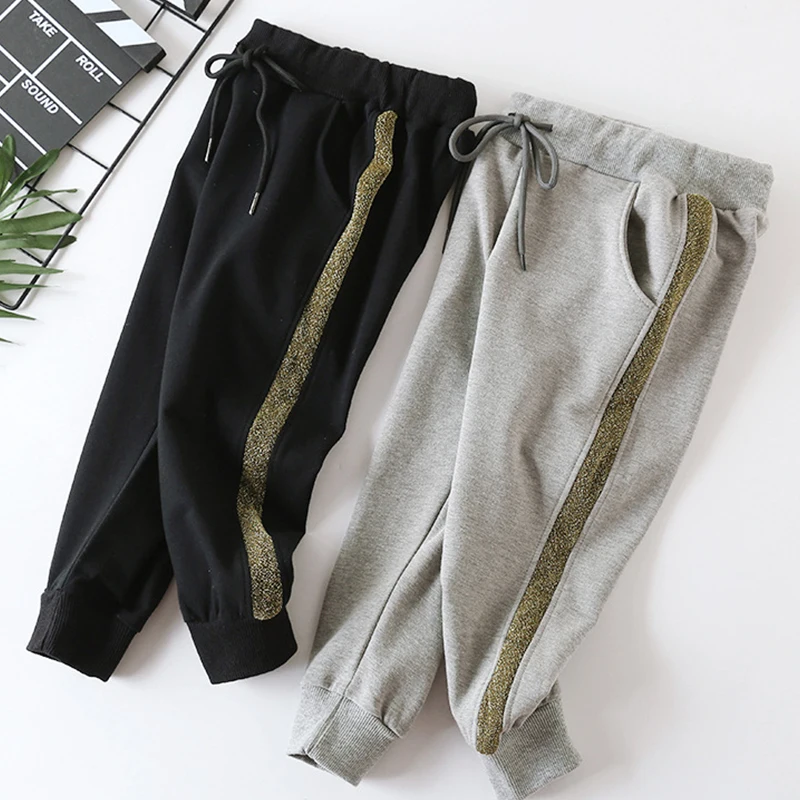 Baby boy girl clothes pants solid color sports style trousers soft comfortable loose cotton spring fall kids | Детская одежда и