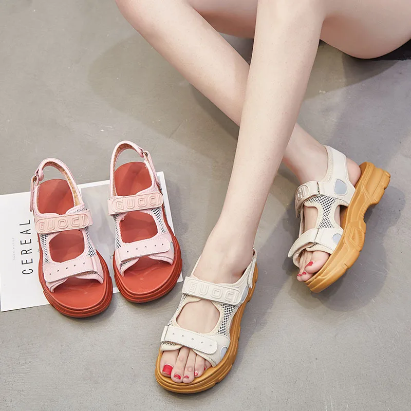 Женская обувь Женские сандалии на массивном каблуке zapatos de mujer Летние пляжные