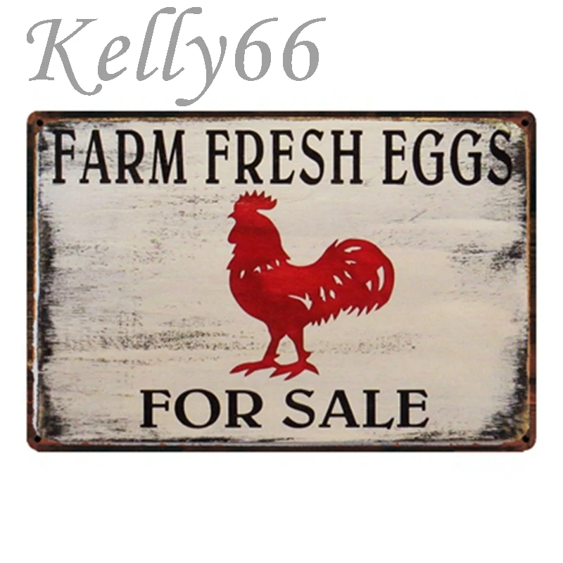 [Kelly66] фермы свежих куриных яиц для продажи куриное яйцо Винтаж металлический