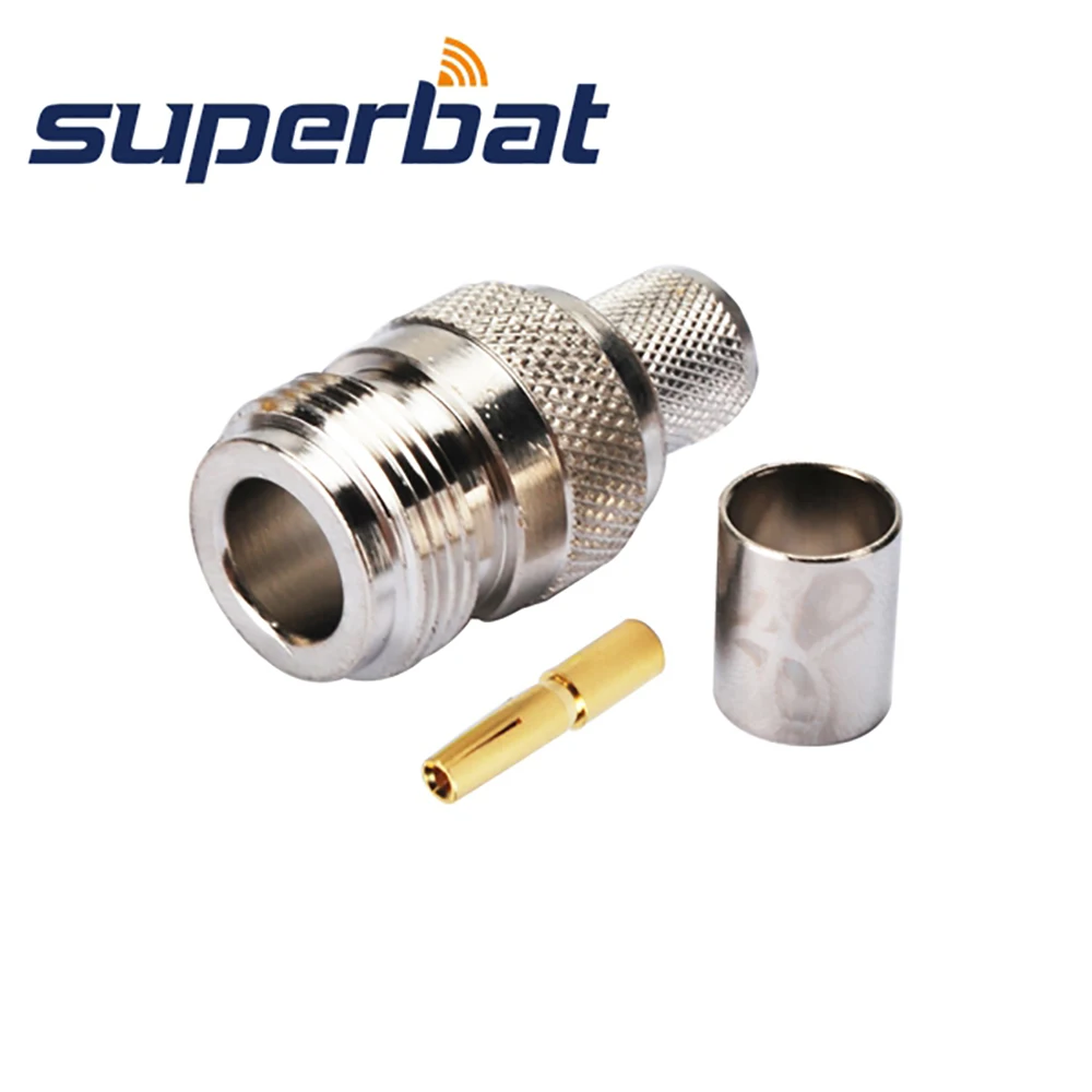 10 шт. N обжимный гнездовой коаксиальный разъем Superbat RF для кабеля RG214 RG213 RG8 LMR400|connector