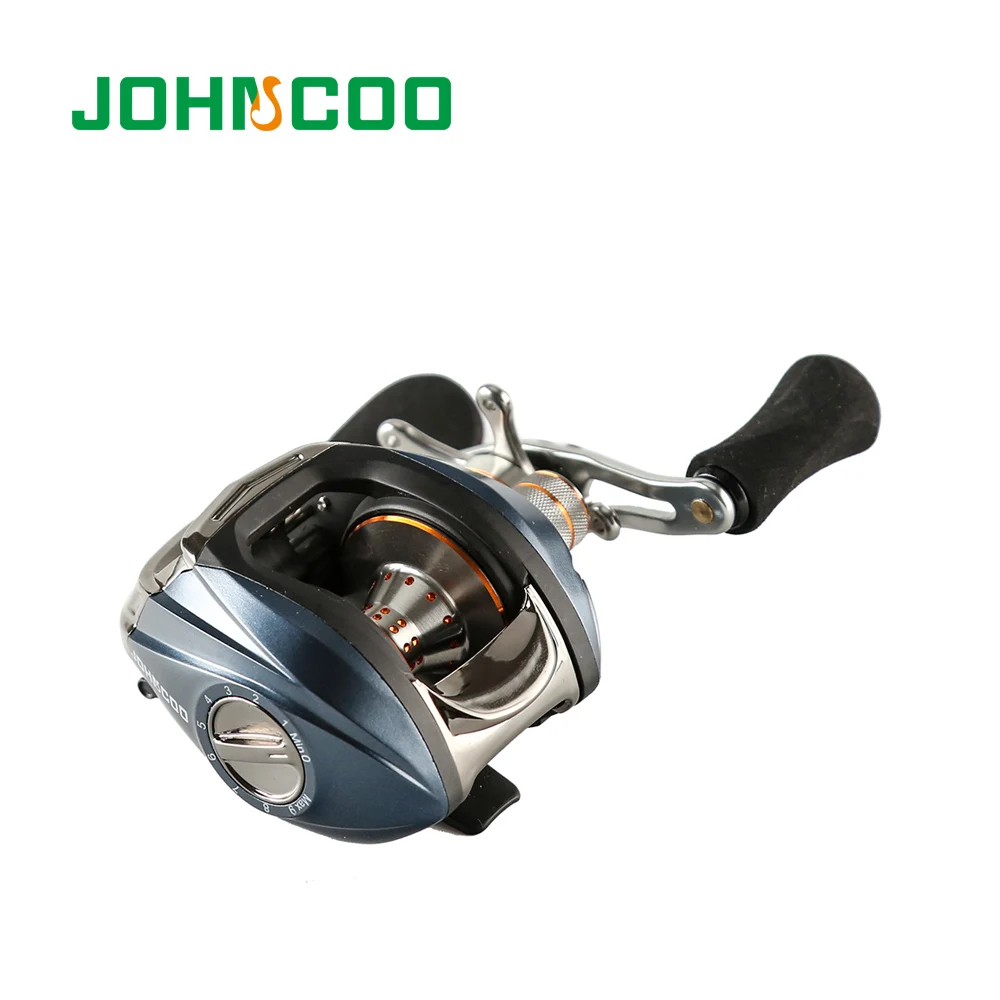 Катушка для ловли приманки JOHNCOO 9 + 1BB 6 3: 1 Магнитная Тормозная система мягкая