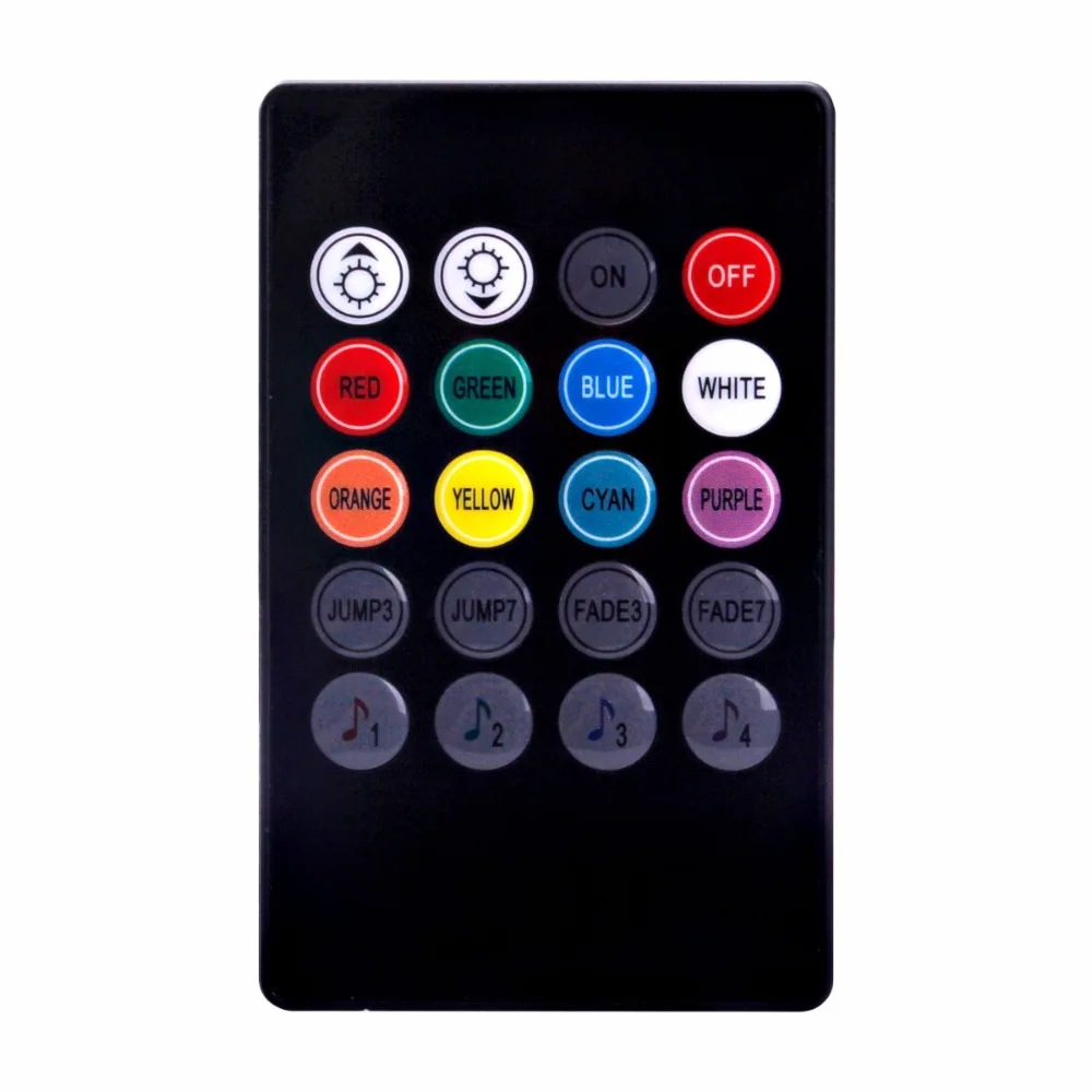 4 шт. Авто музыка Управление RGB Светодиодные ленты 12LED 5050 SMD голос гибкие