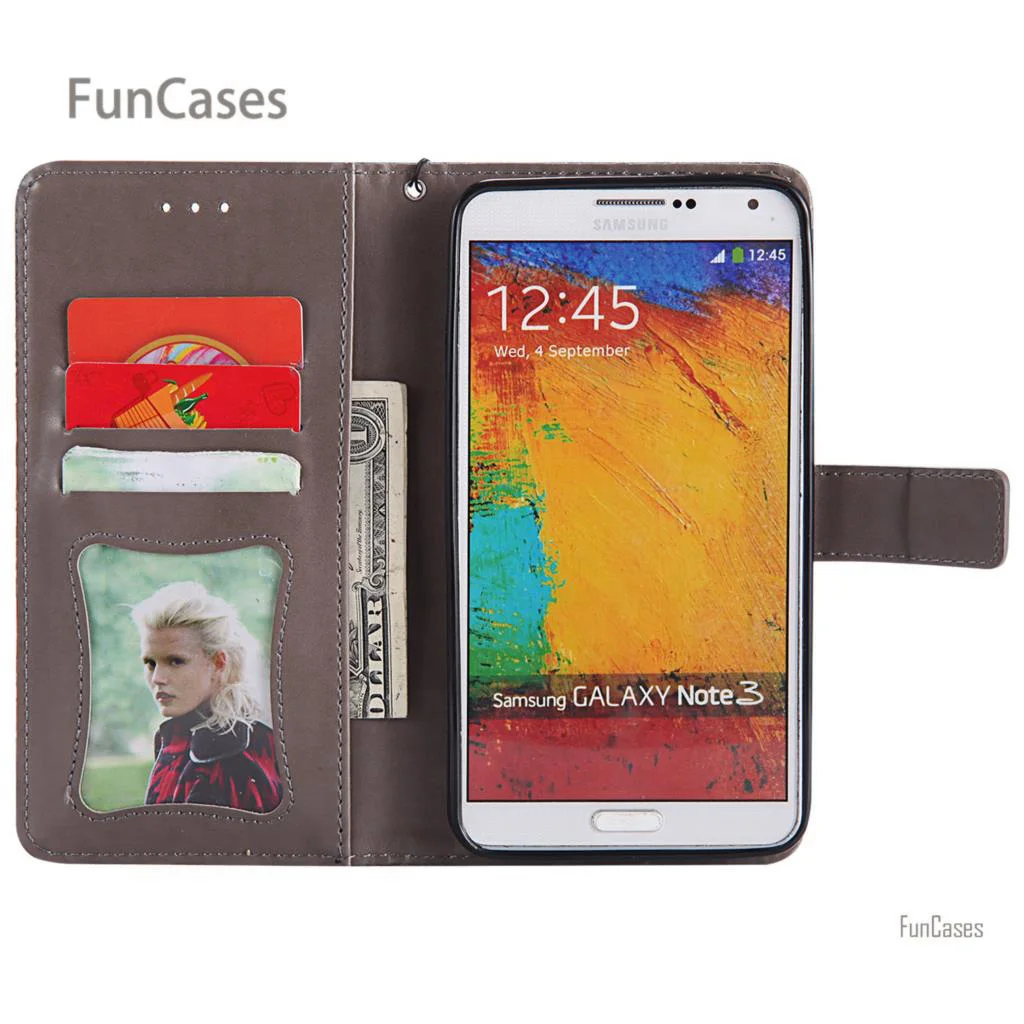 Цветок лоза чехол на магнитном замке Aksesuar samsung Note 3 PU кожаная сумка Ajax мешок с