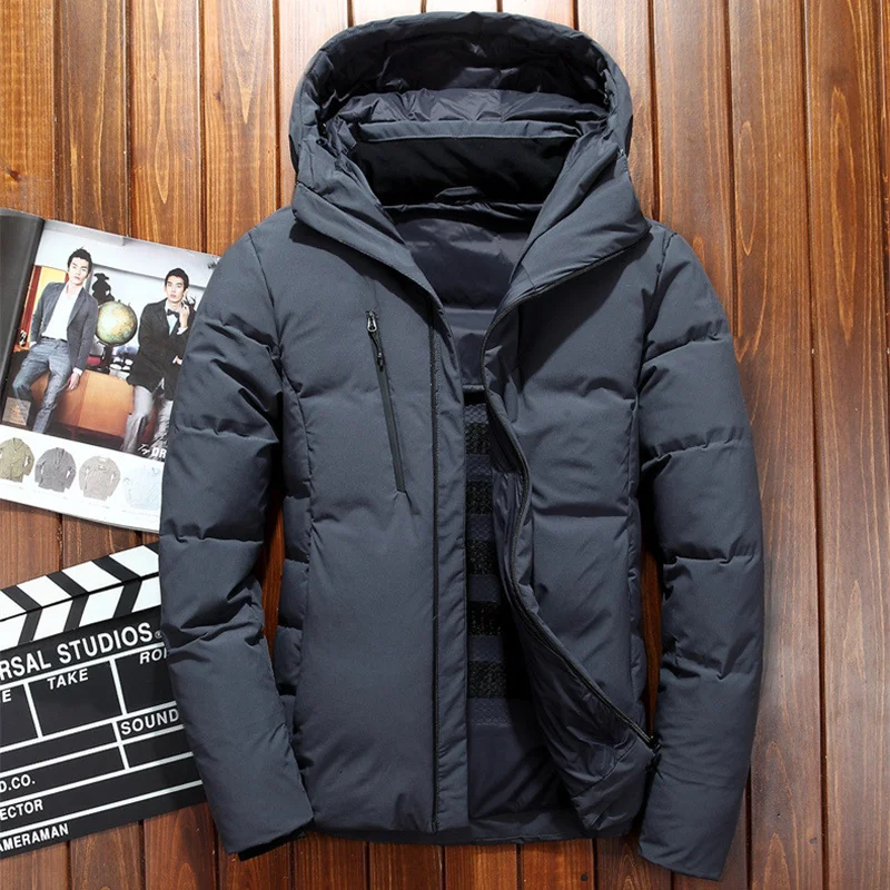 Новая модная брендовая зимняя верхняя одежда 2018 Мужская ветрозащитная