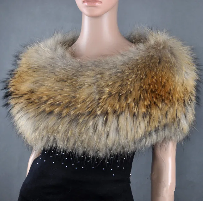 Вязаные обертывания с натуральным мехом Осень-зима теплый цвет черный красный