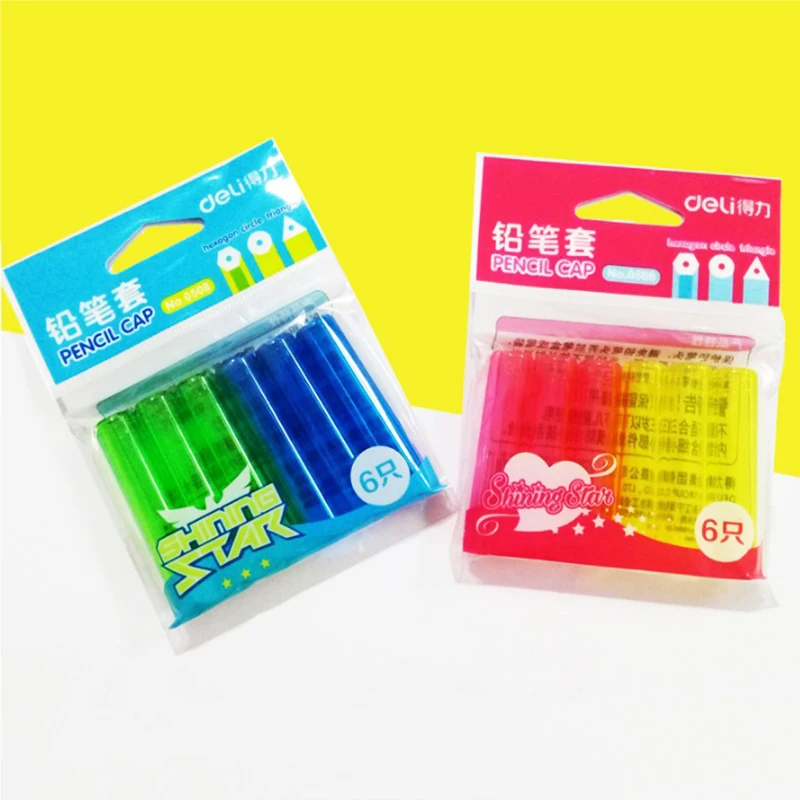 Колпачок для карандашей 6 шт./Лот цветной милый кавайный Силиконовый колпачок